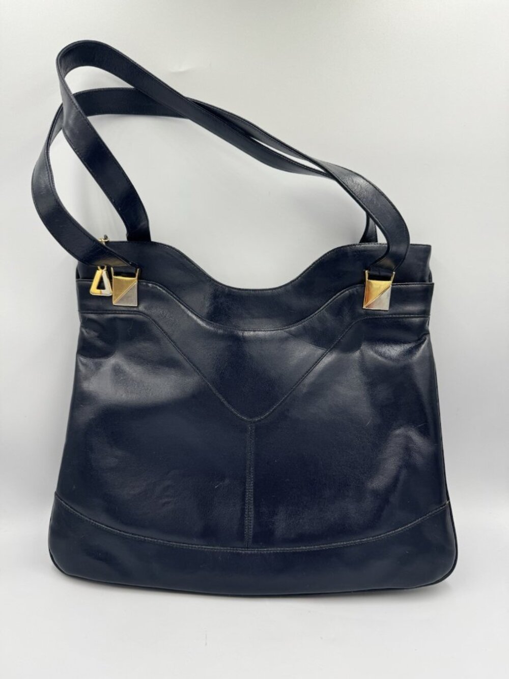 Vintage Lou Taylor Italian Leather Shoulder Bag